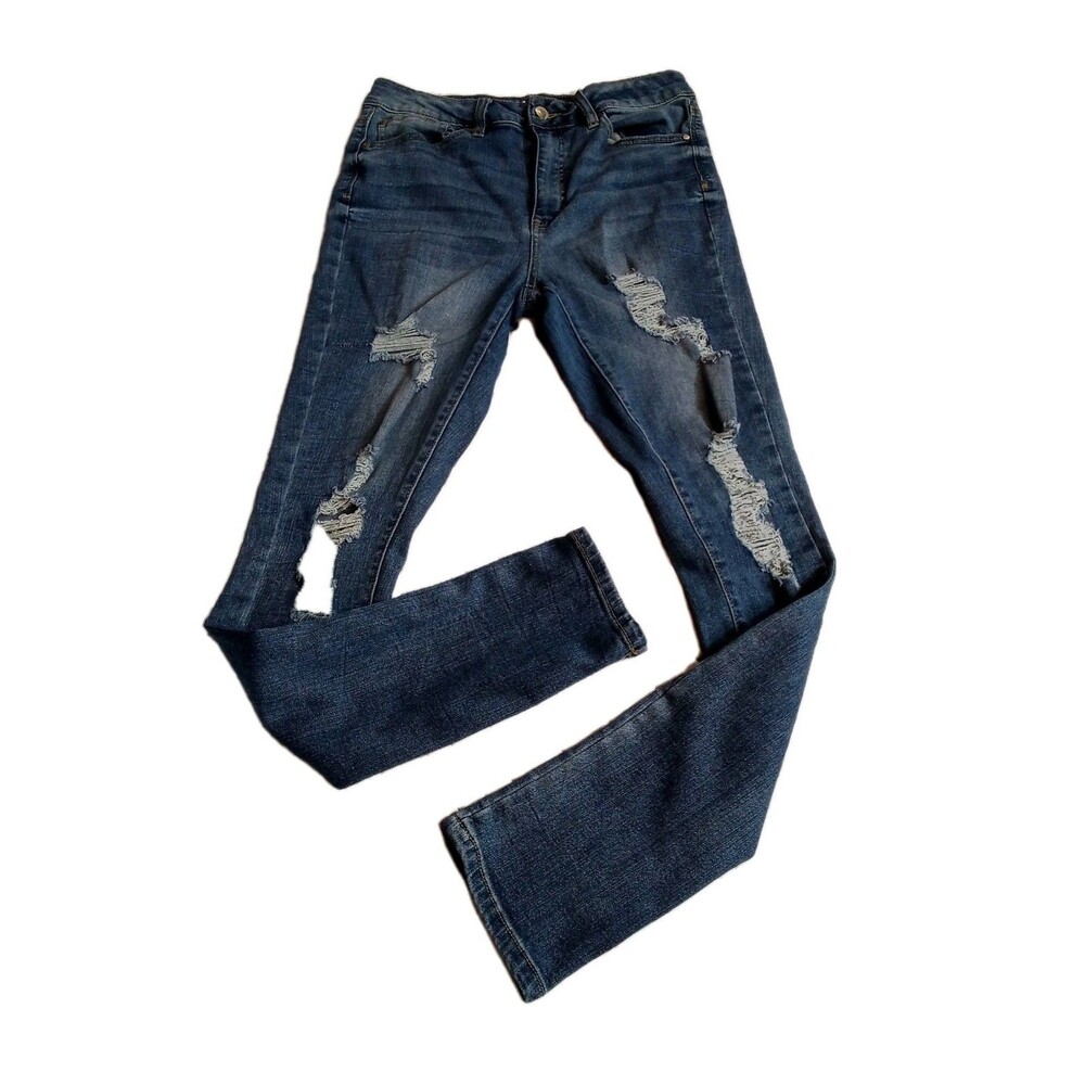 Junior  Blue Spice High Waist Skinny Denim Jeans Size 7‎